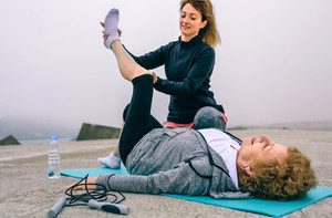 stretching with personal trainer Connecticut