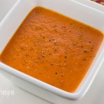 Healthy Chilled Roasted Red Bell Pepper Soup