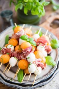 Perfectly Sweet Prosciutto and Melon Skewers